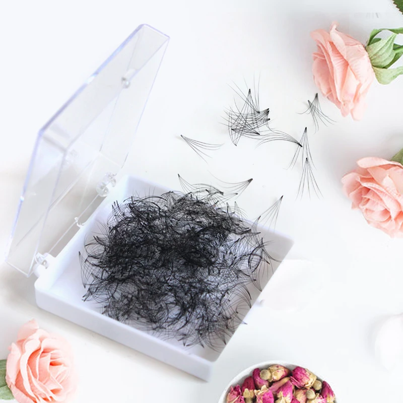 
Short Thin Base Fans Quality Pbt 0.07 Eyelashes Premade Fans 1000 Loose Russian 5D Volume Lashes 