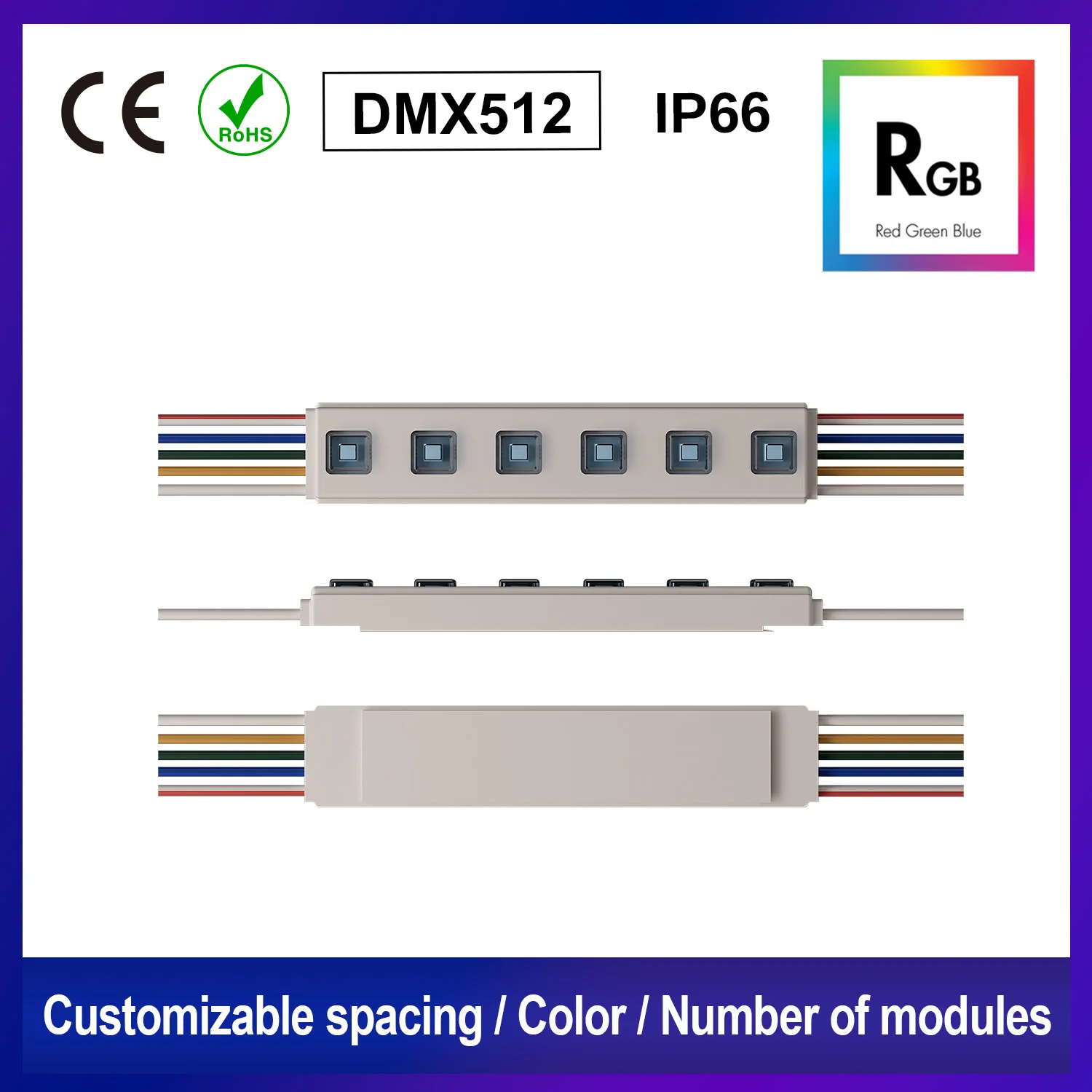 factory price Christmas Holiday Decoration IP66 Waterproof RGBIC LED led point light source for  Outdoor