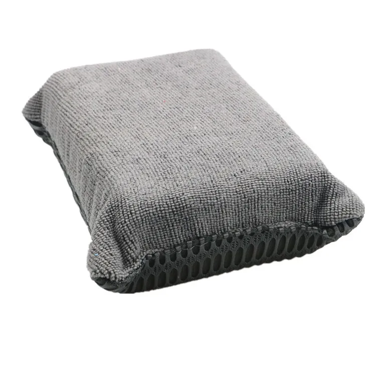 Выбранные Авто плюшевая салфетка из микрофибры и сетки пусковой площадки мытья мягкие чистящие салфетки для Губка для мытья автомобиля, стекольное детализация губка для мытья, оптовая продажа