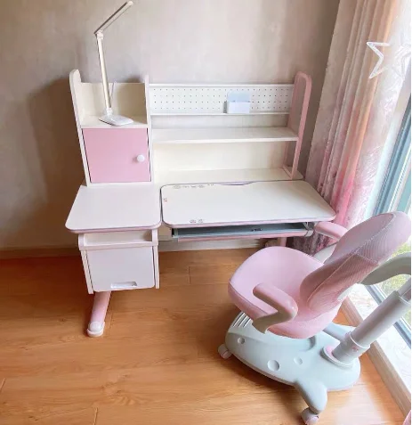 
Easy movable wooden kids table w/ a drawer study table for student furniture 