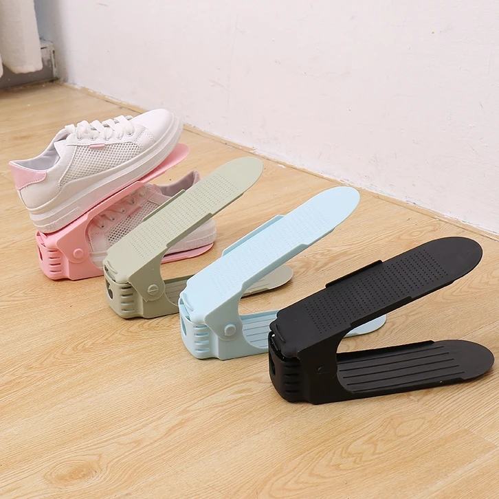 Durable Adjustable Shoe Organizer Footwear Support Slot Space Saving Cabinet Closet Stand Shoes Storage Rack Shoebox