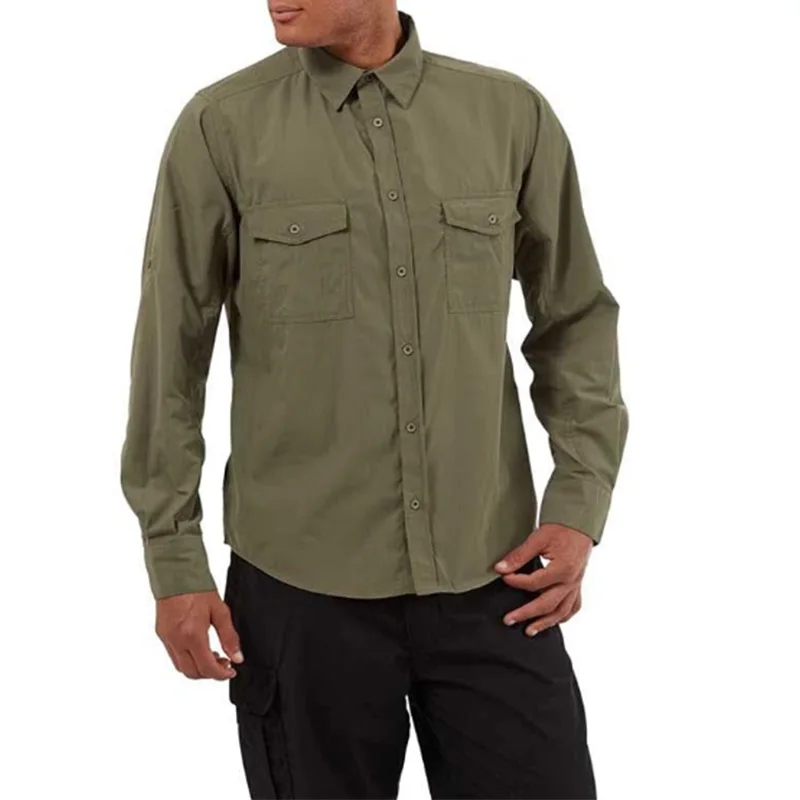 2024 Wholesale 100% Polyester Customized Breathable Multifunctional Button Fishing Shirt