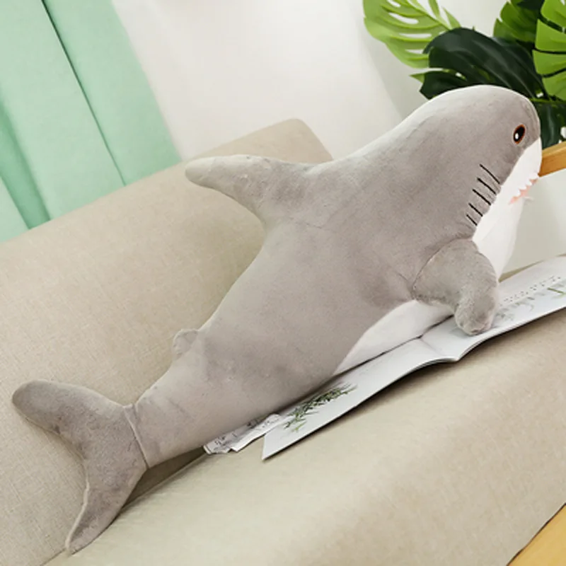 
Amazon select supplier China shark animals soft baby cheap stuffed plaything children staff kid peashooter doll plush toy 