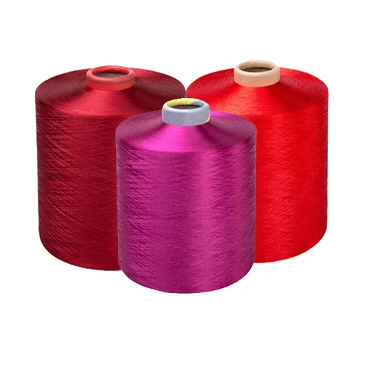 High Elasticity Textured Polyester Yarn Factory DTY Solution Dyed Semi Dull NIM SIM 300D 150D