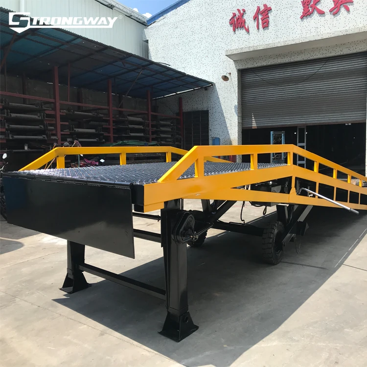 10 tons adjustable  mobile steel loading ramp with CE certification