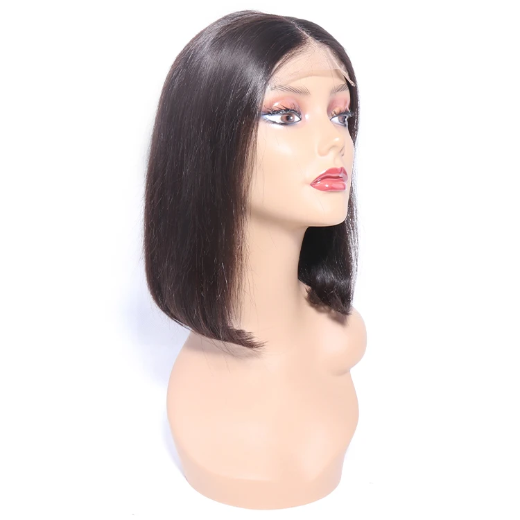 Glueless Remy Short Closure Bob Wig, Brazilian Lace Front Wig, Lace Front Human Hair Wigs Bob