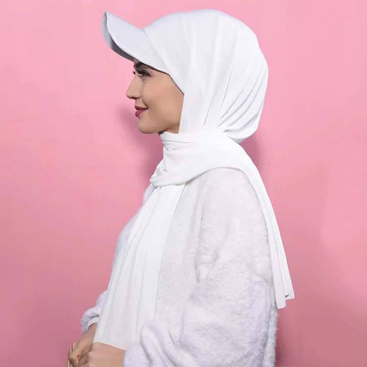 In stock hijab supplier under scarf instant inner hijab caps muslim underscarf women chiffon hijab with baseball cap