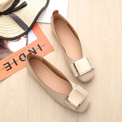 XY074 fashion casual malaysia ladies flat black shoes for woman