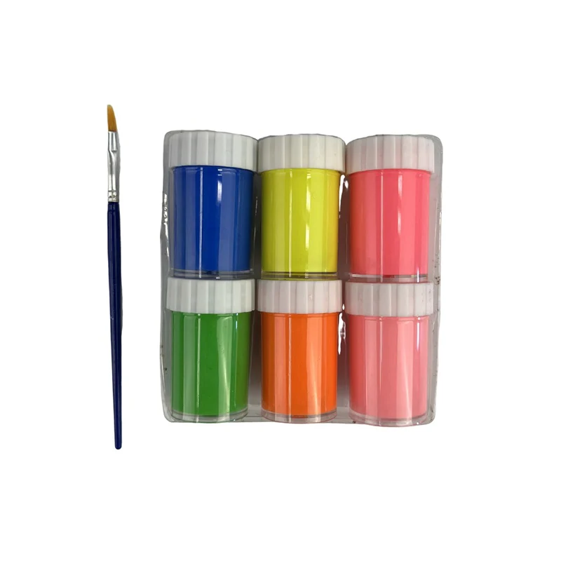 Factory wholesale 20ml artist drawing waterproof glow in the dark acrylic paint set