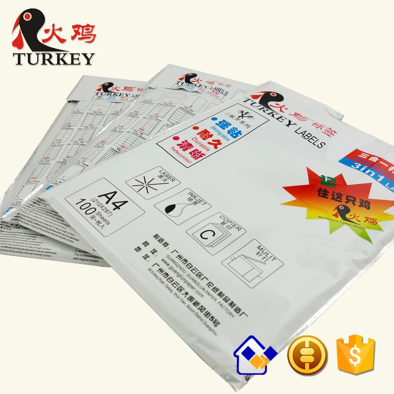 A4 label size White MATTE Self Adhesive / Sticky Sticker Address Label Printing Paper Sheet