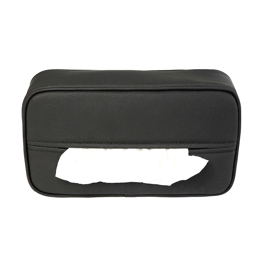 Car Pu Leather Tissue Box Napkin Holder Sun Visor Hanging Storage Box For Car Back Seat Hanging Paper Holder