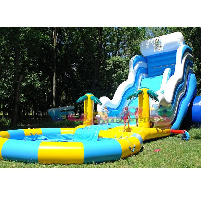 Amazing outdoor playground toboggan gonflable juegos inflables acuaticos inflatable water slide with pool