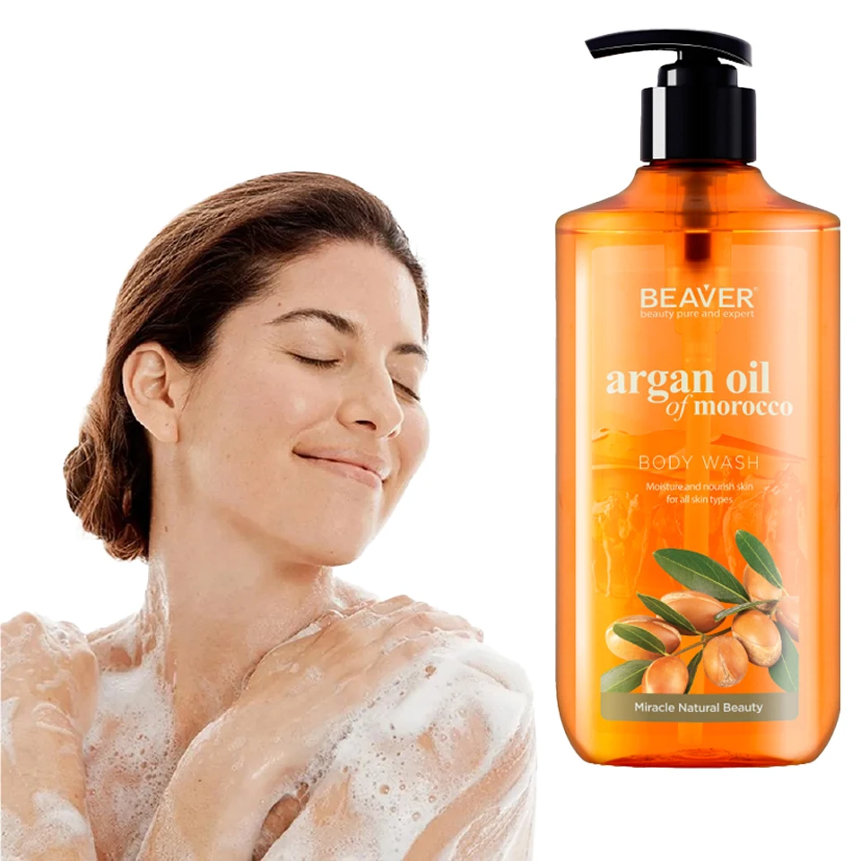Beaver High Quality Wholesale Nature Organic Moisturizing Refreshing Washing Silky Smooth Argan Oil Body Wash Showel Gel