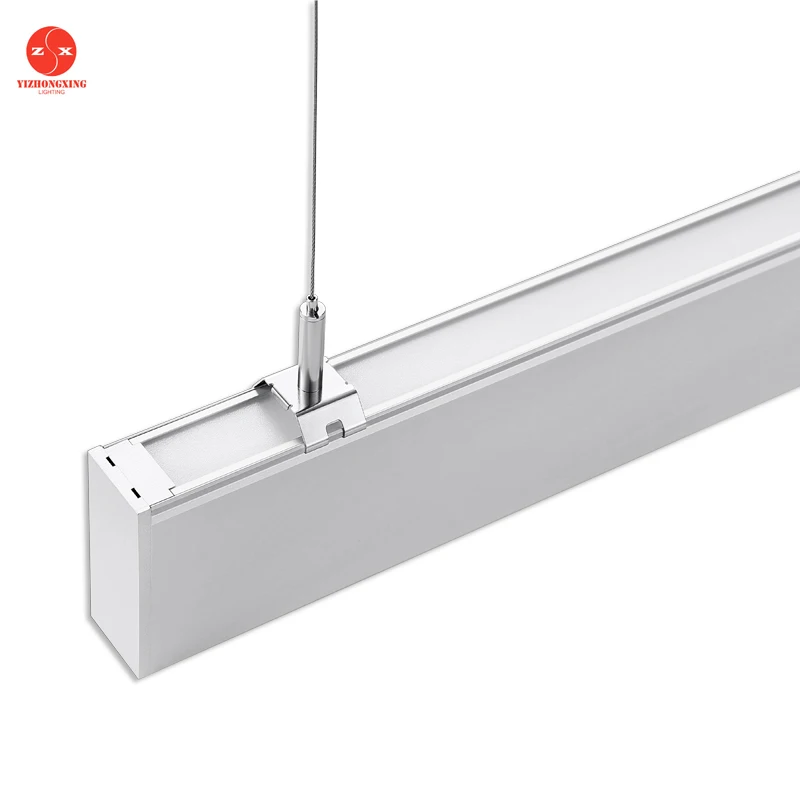 Suspended Aluminum Office Linear Pendant LED Panel Lighting System up and Down Fixture Emitting White Light