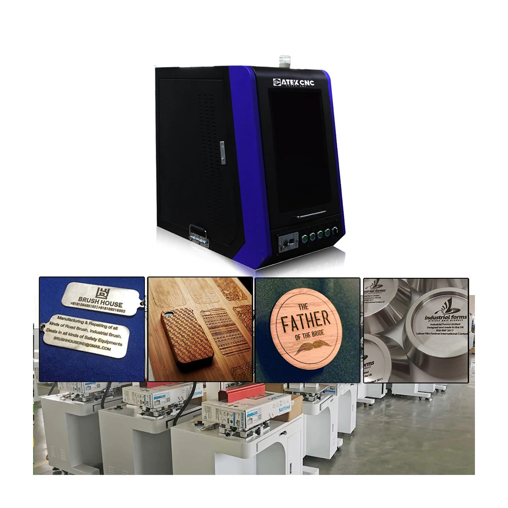 Safe Durable Large Format Mark X LOGO Enclosed Fiber Laser Marking Machine