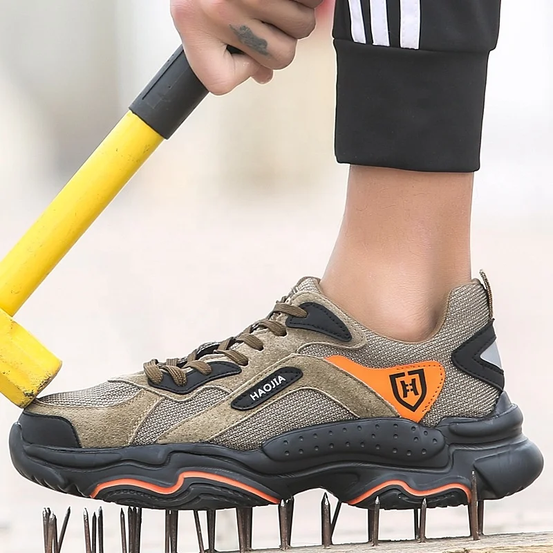 SBP Cow Leather Athletic Sport Style Safety Shoes Resistant Shoes Protective With Steel Toe Safety Shoes