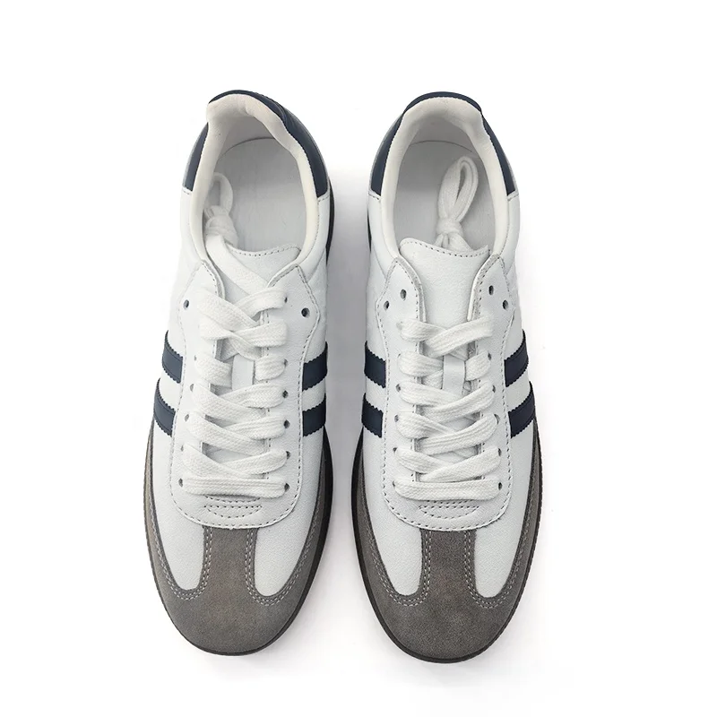 Dropshipping Stylish Popular Genuine Leather Soft Breathable Sport Running Walking Style Outdoor Anti-Slippery Men Sneaker Shoes