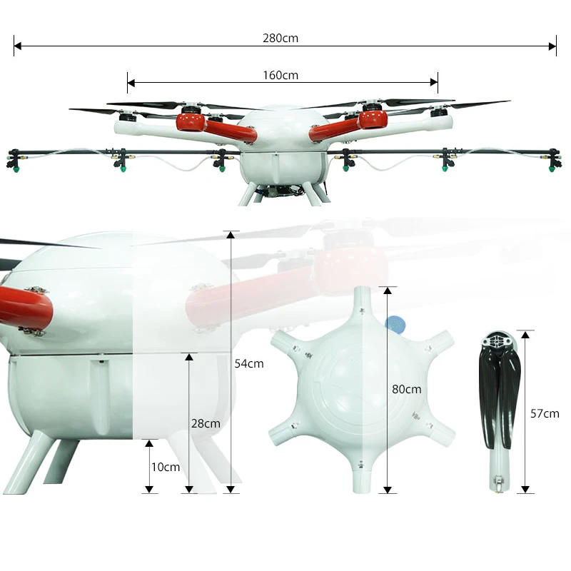 Дрон FOXTECH GAIA 160AG для защиты посадки, распылитель для сельскохозяйственного опрыскивателя