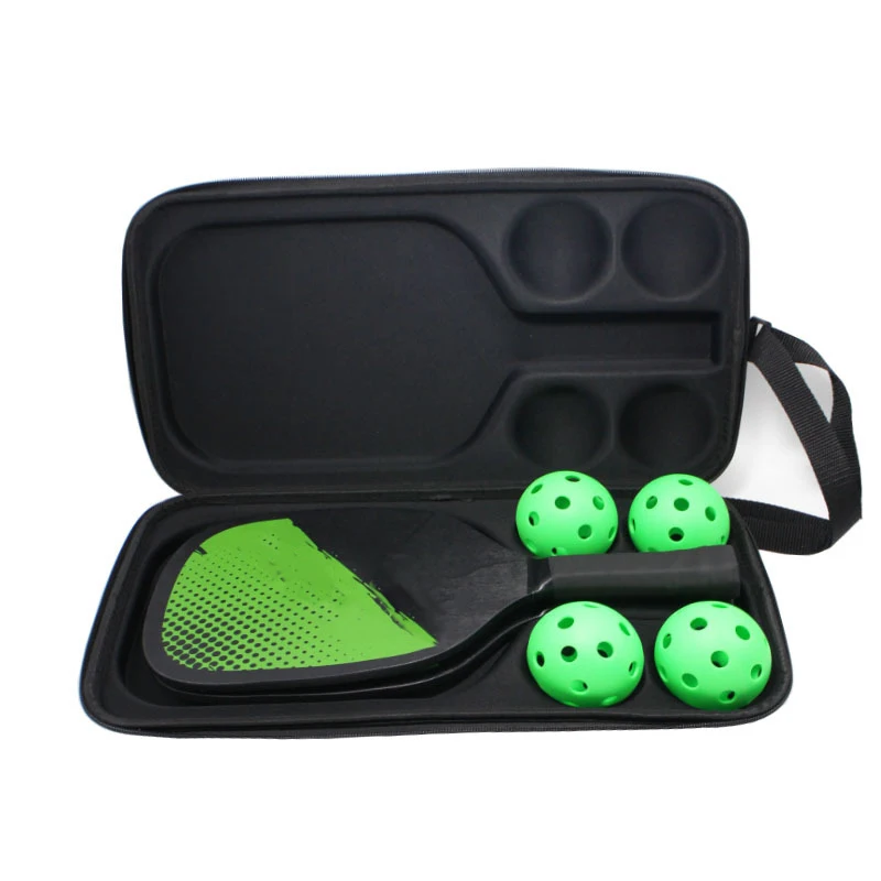 High Grade EVA Paddles Case Custom USAPA Pickle Ball Paddle Cover with Sturdy Handle Hard Shell EVA Ball Rockets Storage Bag