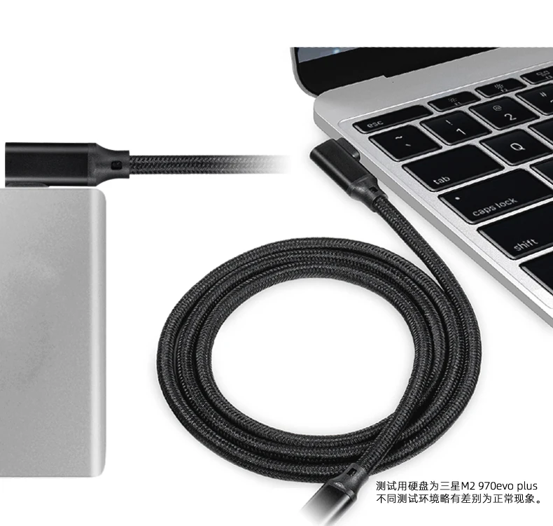 100W Power Delivery USB-C to USB-C Cable Right Angle for data and charger