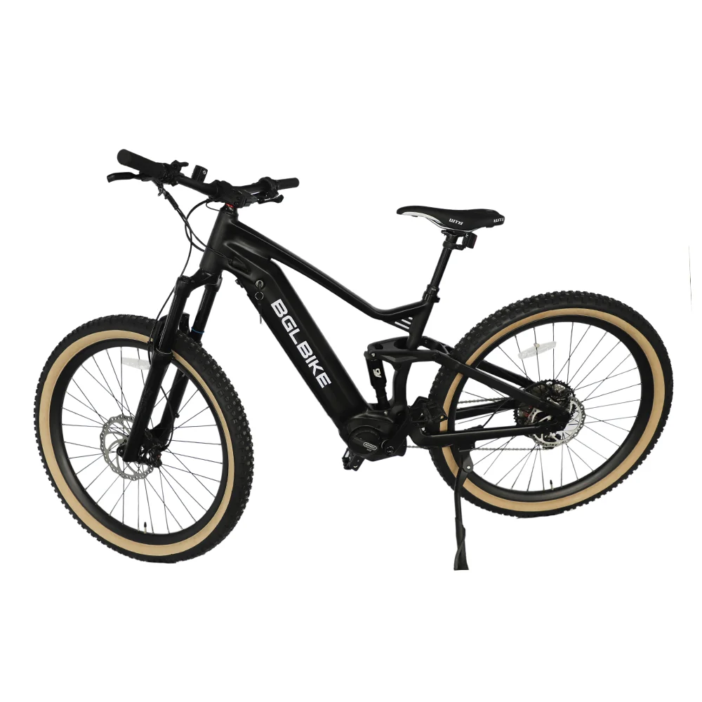 Mid-mounted High Quality 1000w Emtb 27.5 Inch Fat Bicycle Full Suspension Electric Dirt Bike 48v 12 Speed  Bike