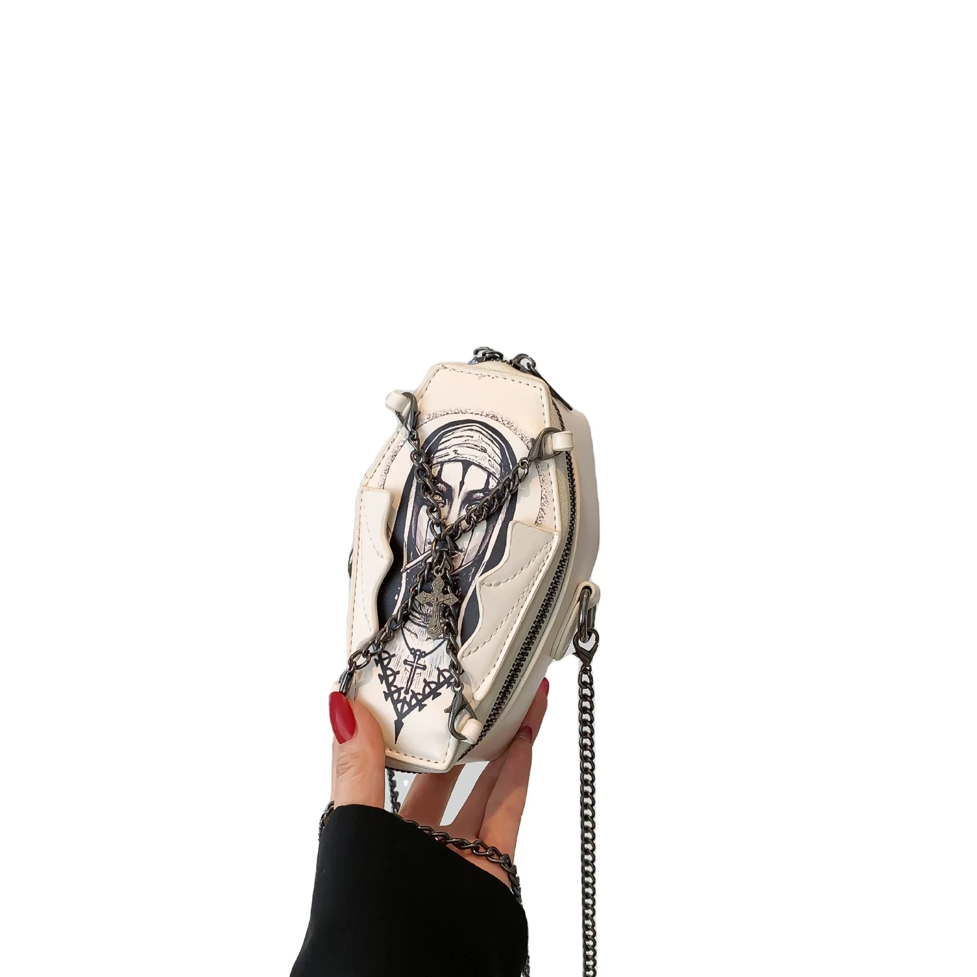 eco-friendly high quality small women ladies minimalist white pu leather shoulder bag with custom printed logo