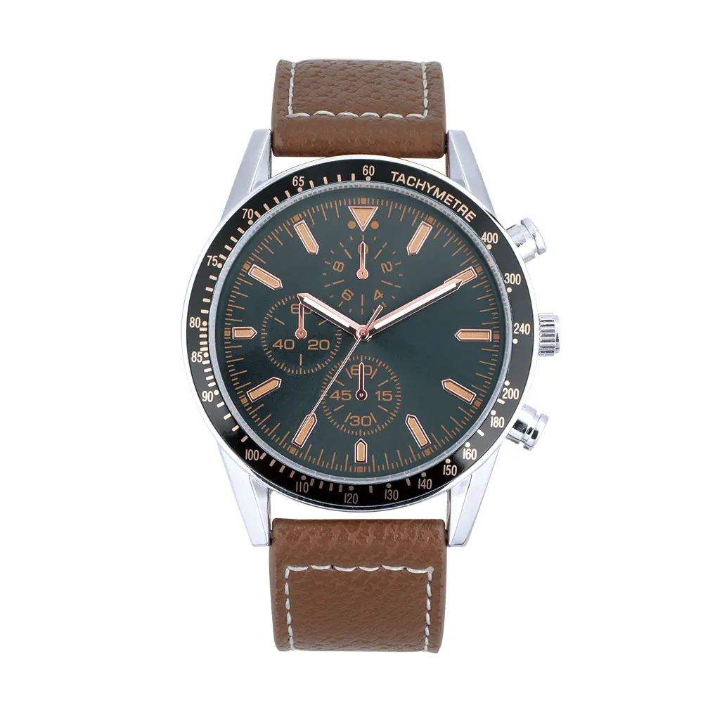 Factory supply mens watch with PU strap and PC21 movemen replic luxury men watches