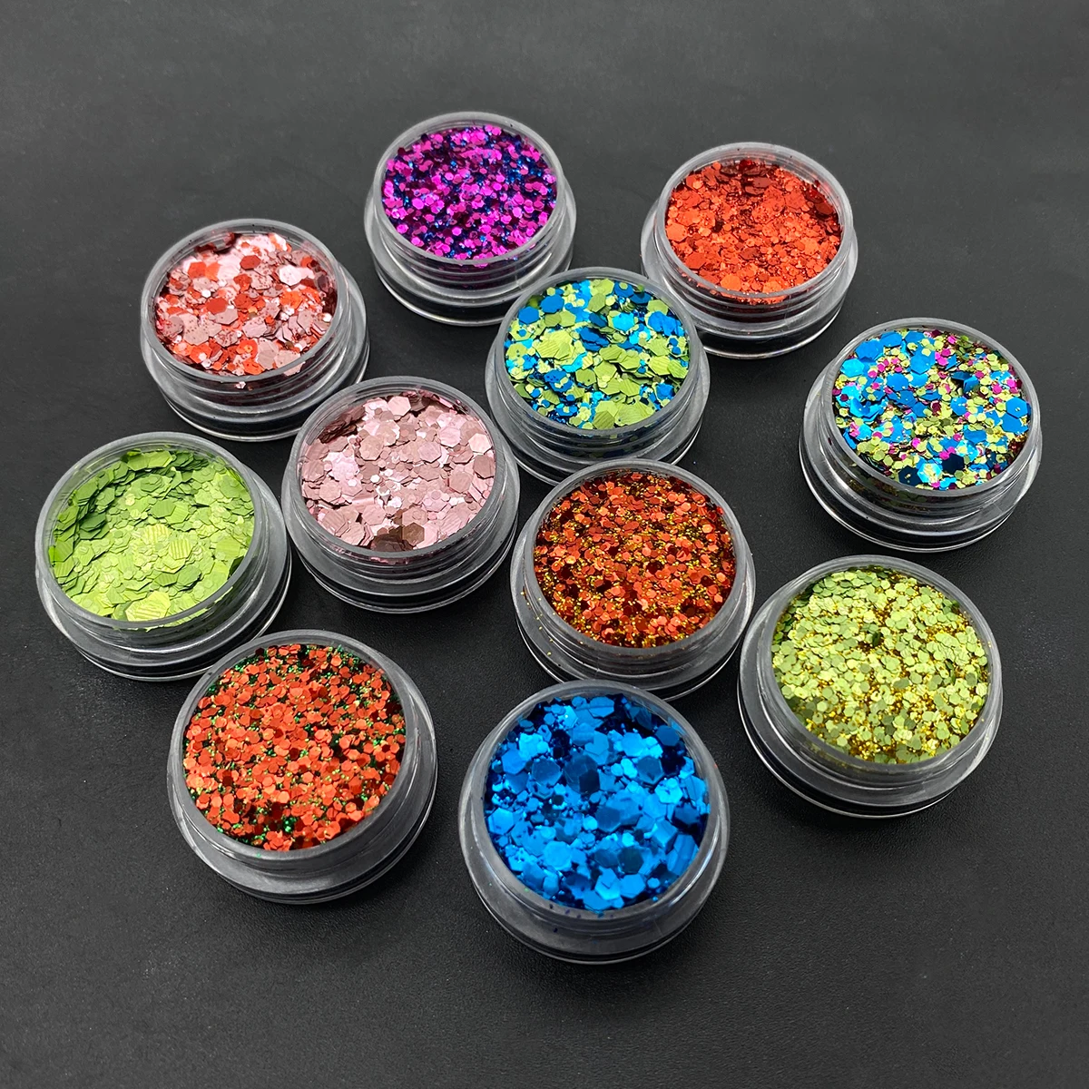 Cosmetic glitter shaker bulk glitter for skin makeup body small bottle biodegradable glitter