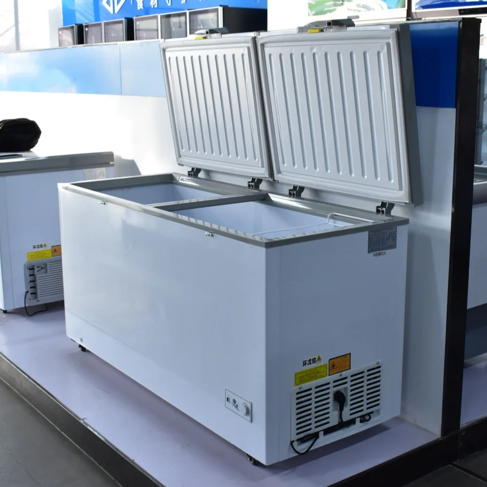 Top-freezer Commercial Chest freezer Refrigerator Ice Cream Cabinet Deep Horizontal Fridge with Large Capacity Wholesale