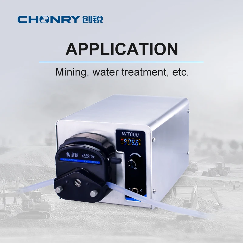 WT600/KZ25  6000 ml Flowrate Type Cement Grinding Aid Transfer Peristaltic Pump With DC Brushless Motor