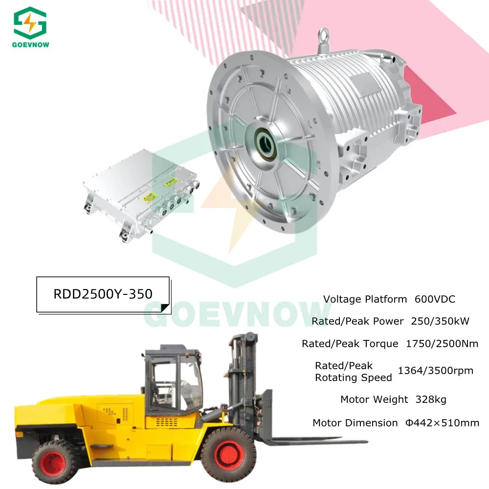 New product electric AC motor for engineering vehicle RDD2500Y-350 3 phase PMSM motors inverter Electric drive system conversion