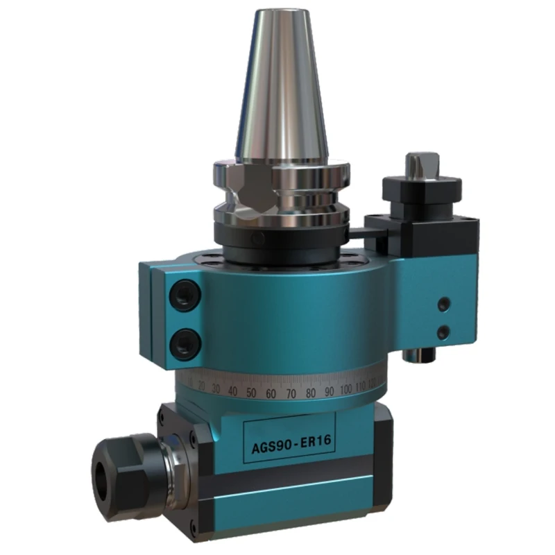 Lightweight BT30 AGS90 ER16 90 degrees milling Head CNC Milling Head Custom  ISO BT HSK Tool Holder For milling machines
