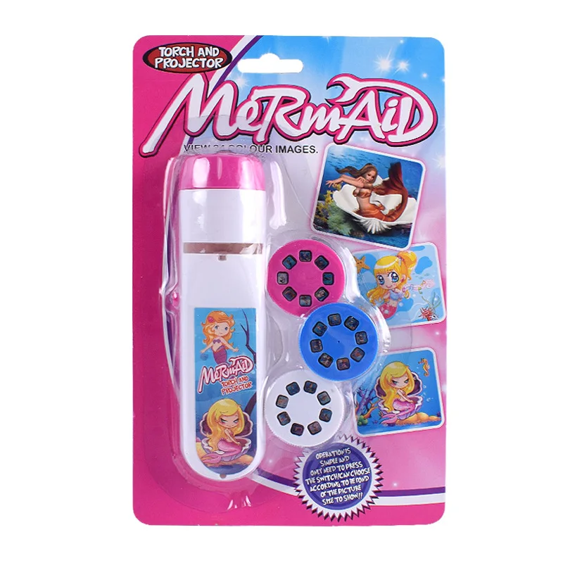 Wholesale Hot Sale New Arrival Projector Flashlight Story Educational Kids Learning Toy Set Cartoon Designs