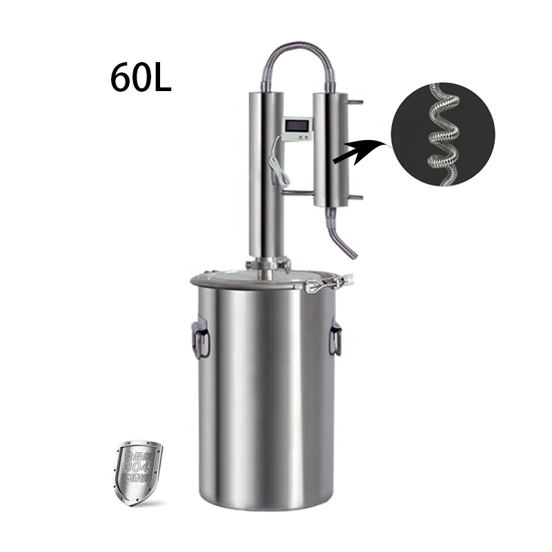 60L 304 stainless steel distiller  distiller for brewing alcohol, home alcohol distiller