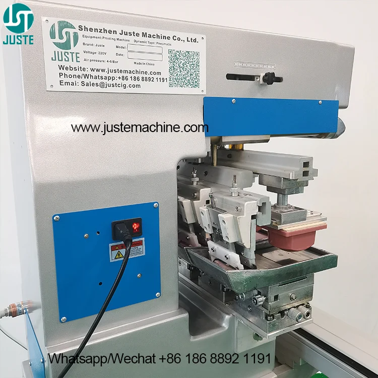 4 Color Pad Printing Machine 7 Inches Single Transverse Flow Mould Laser Pad Printer With Supplies PLC Ceramic Ring Doctor Blade