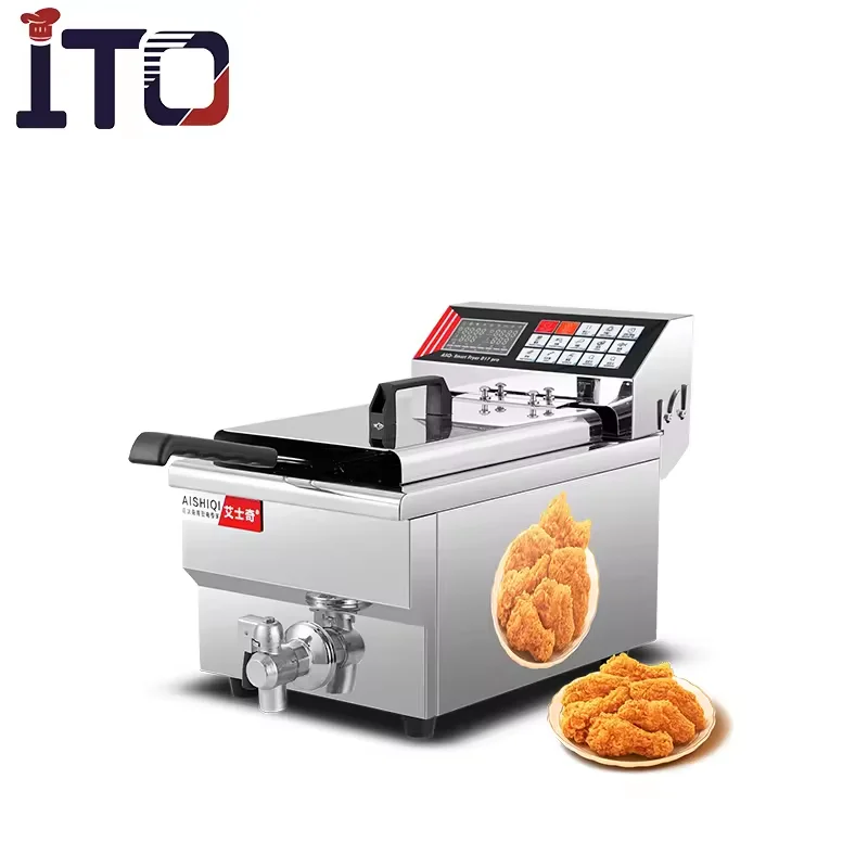 Automatic electric chicken leg deep fryer/Countertop digital electric fryer with auto lifting function