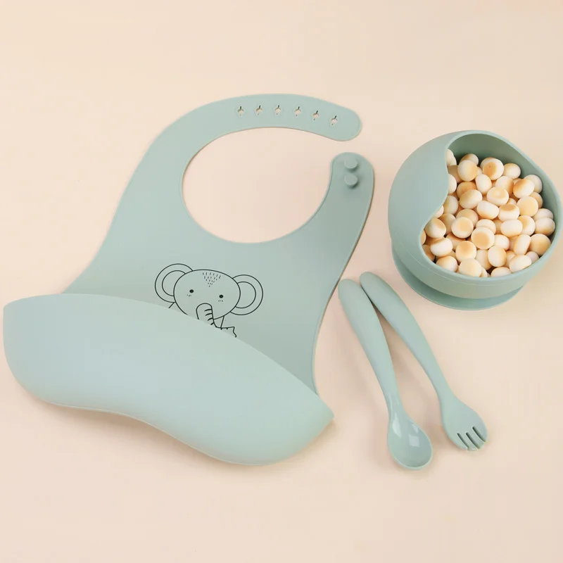 Silicone Baby Feeding Snack Bowls Set Food Grade Suction Bowl Baby Feeding Baby Silicone Bowl