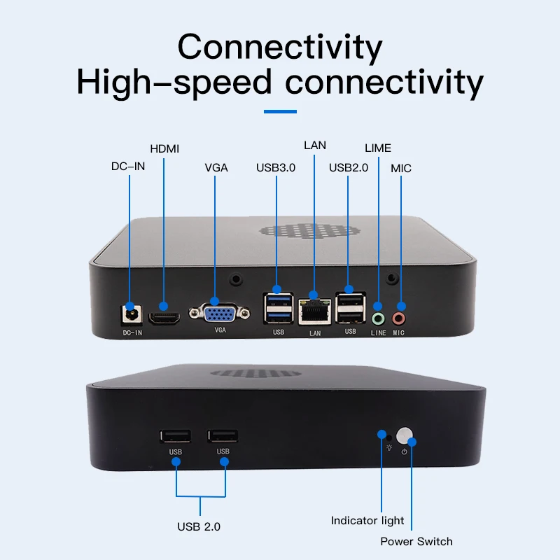 i7-4700MQ vga rs485 rs232 mini compute  industrial pc  x86 core  i7 mini pc