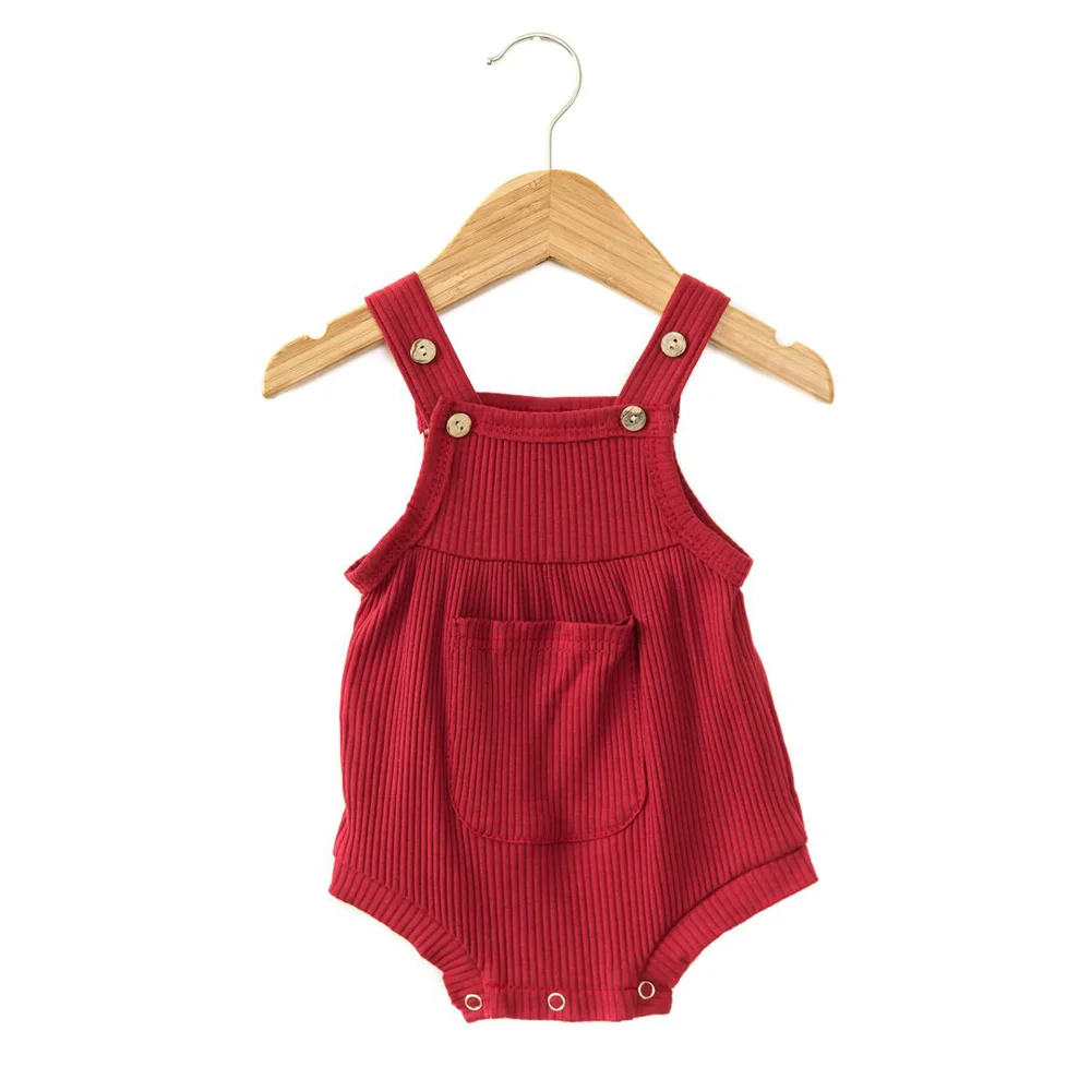 
Wholesale Summer 95%Bamboo 5% Spandex Ribbed Baby/Toddler Girls Bubble Romper 