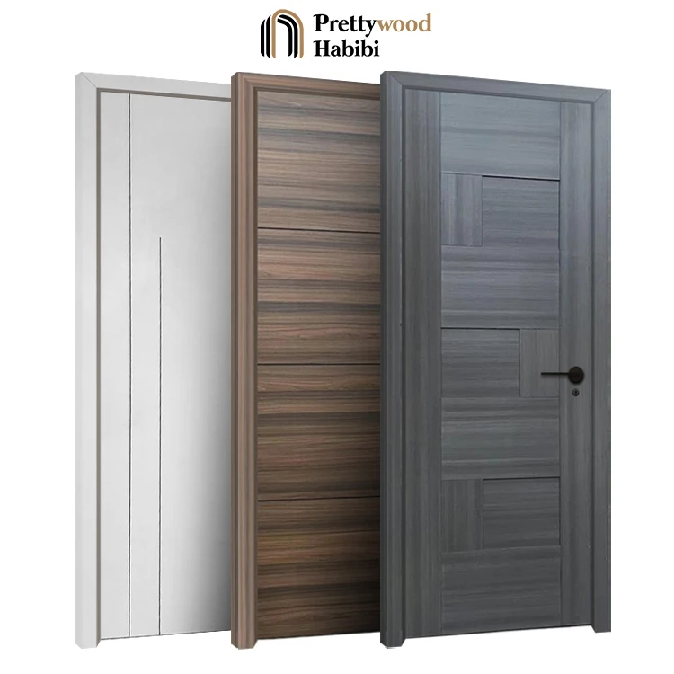 В наличии готовая к отправке плоская дверь современная деревянная Внутренняя для дома быстрая доставка