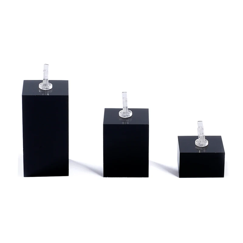 High-end Cube Acrylic Ring Display Stand for Ring Customized Size and Color Jewelry Ring Display