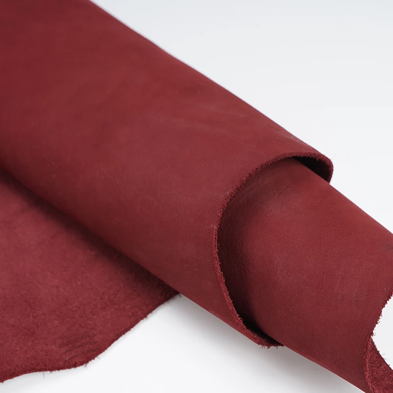 Full Grain Cowhide Handmade Cow Skin Genuine Red Leather Watch Band Leather Material Cow Hide Cattle Real Leather Material