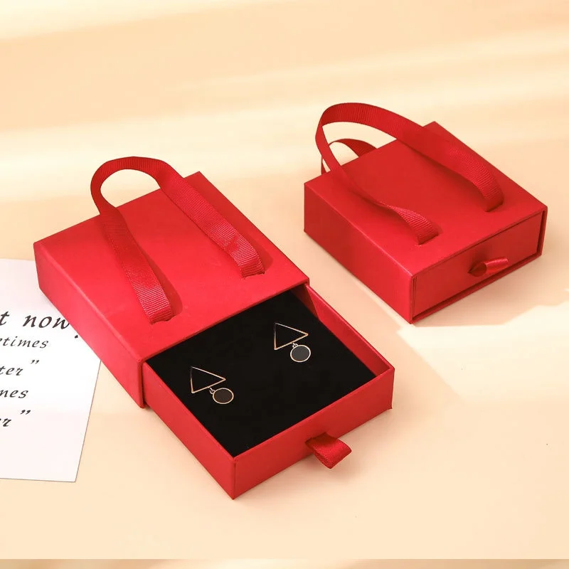 Fashion packing box ring earrings pendant necklace bracelet storage carton custom jewelry packaging box