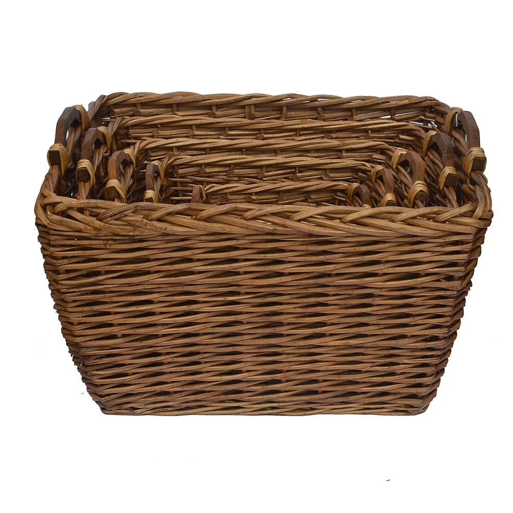 
Fair Trade Strong styles Long/Square Curved Creative Brown Big Wicker baskets Willow baskets 