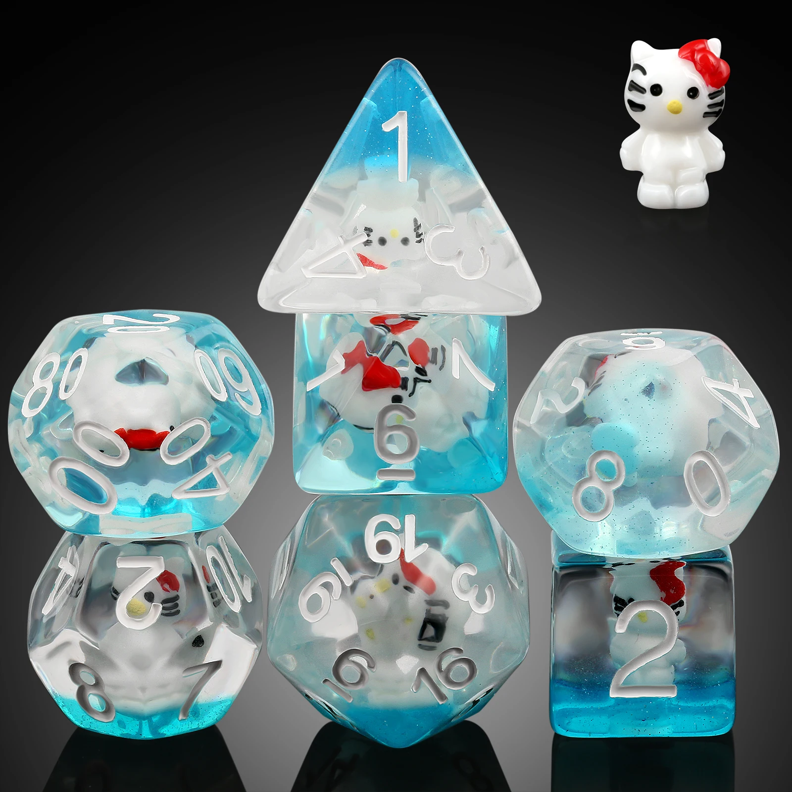 In Stock Custom Dice Set D&D Manufacturers RPG Resin Dice Dnd Playing Dice Game for Dungen and Dragon