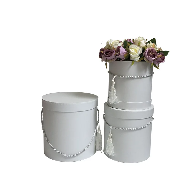 
High quality round flower box Wholesale 3 piece sets Rose flower Box for Fresh fresh Flower Florist decorative` 