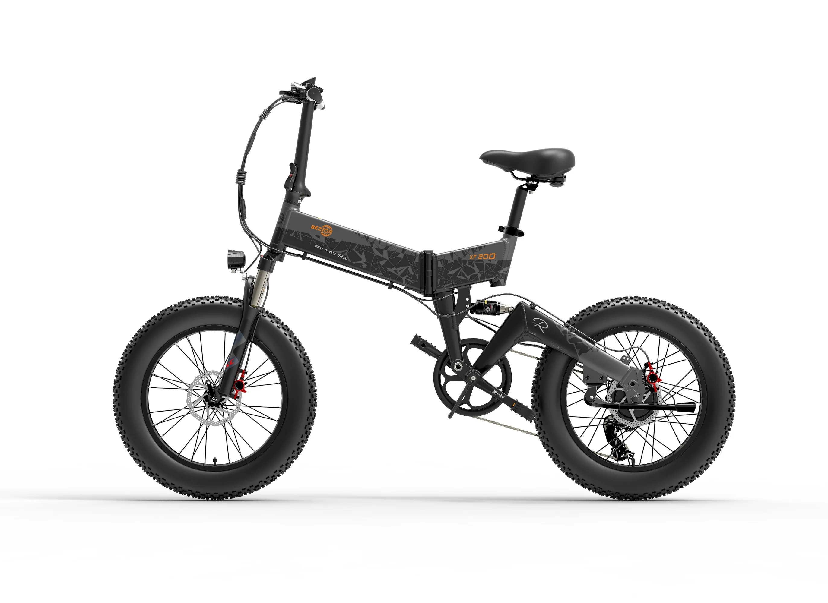 Drop shipping 2 day delivery BEZIOR XF200 brushless motor 1000w bicycle stealth bomber folding ebike fat tire kids electric bike