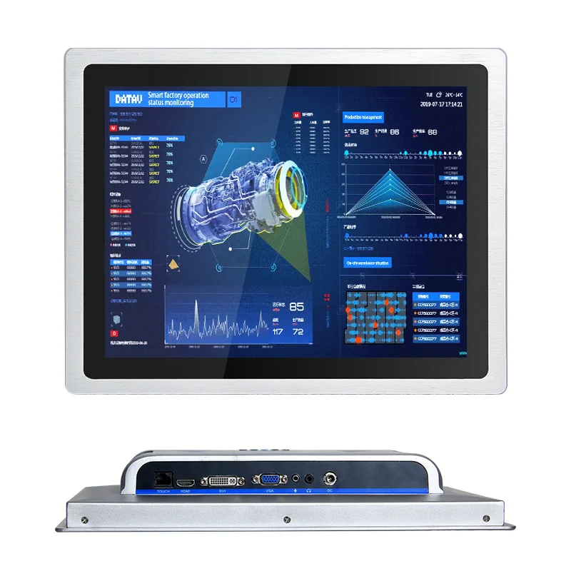 7 10.1 11.6 12.1 18.5 19 21.5 inch Embedded  Full IP65 industrial open frame capacitive Resistive Industrial touchscreen monitor