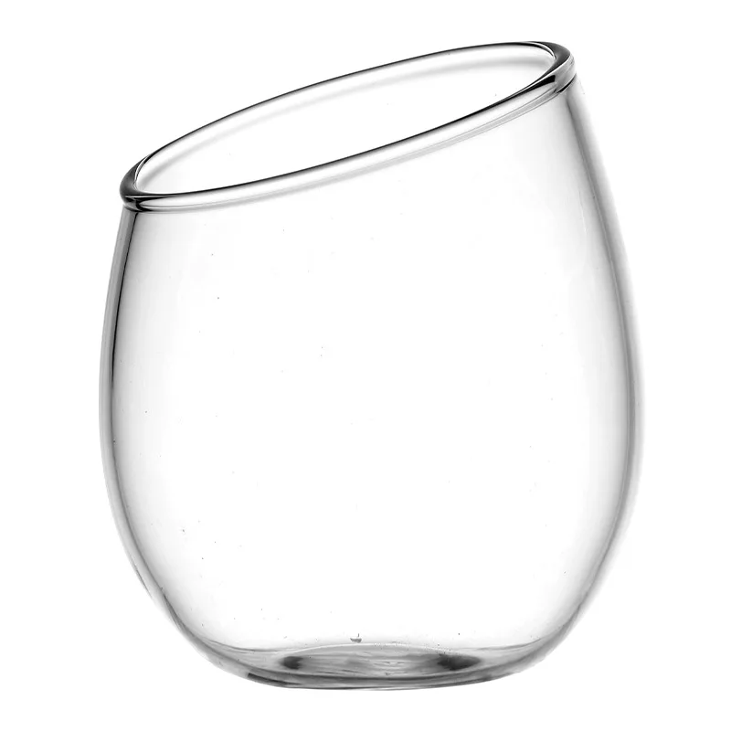 Customization Lead-free Handmade Stemless Borosilicate Wine Glass