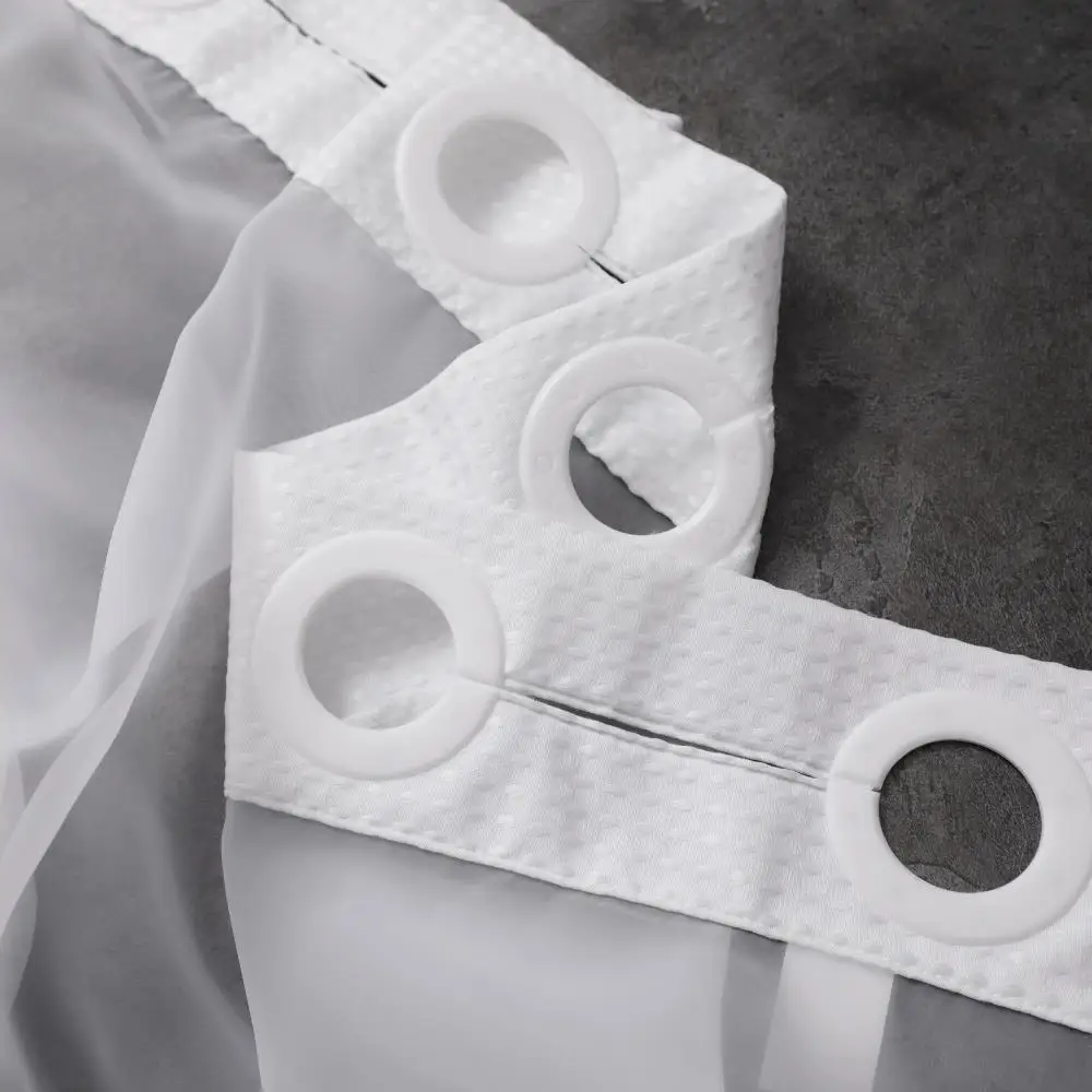 Custom Hotel Hookless PEVA Fabric Shower Curtain Liner for Bathroom Waterproof no Hook Designer Original factory Bath Curtain